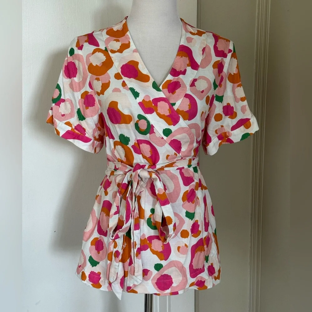 Emily McCarthy wrap front floral blouse - Picture 1 of 7